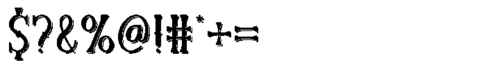 Bootleg Barrels Regular Shadow Font OTHER CHARS