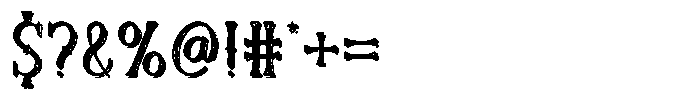 Bootleg Barrels Rough Shadow Font OTHER CHARS