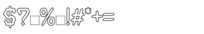 Boowan Outline Font OTHER CHARS