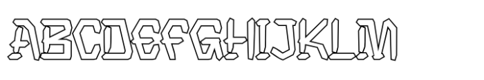 Boowan Outline Font UPPERCASE