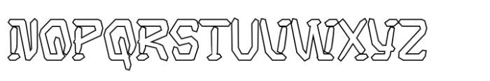 Boowan Outline Font UPPERCASE