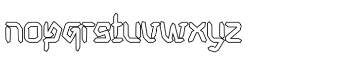 Boowan Outline Font LOWERCASE