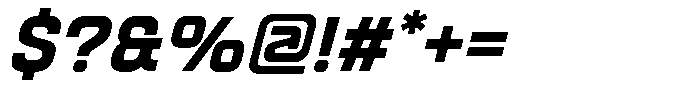 Borac Italic Font OTHER CHARS
