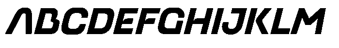 Borac Italic Font UPPERCASE