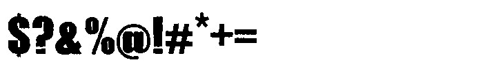 Borad Grunge Font OTHER CHARS
