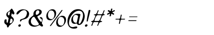 Bordie Blur Italic Font OTHER CHARS