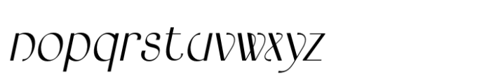 Bordie Italic Font LOWERCASE
