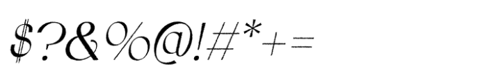 Bordie Rough Italic Font OTHER CHARS