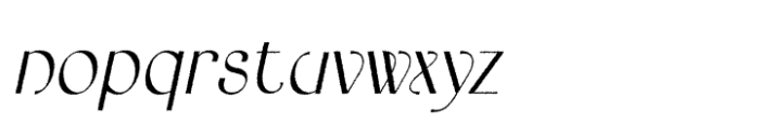Bordie Rough Italic Font LOWERCASE