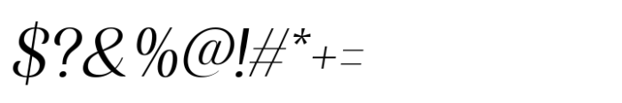 Borgalie Light Oblique Font OTHER CHARS