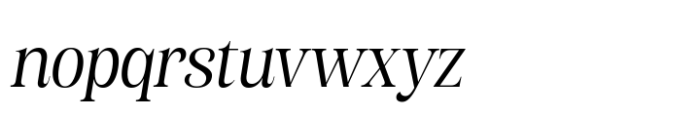 Borgalie Light Oblique Font LOWERCASE