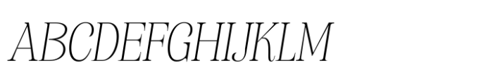 Borgalie Thin Oblique Font UPPERCASE