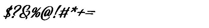 Borgers Script Bold Italic Font OTHER CHARS