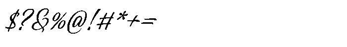 Borgers Script Italic Font OTHER CHARS