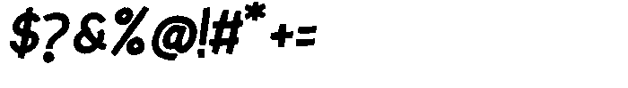 Borlasino Oblique Font OTHER CHARS
