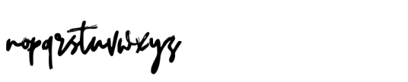 Borneo Brush Font LOWERCASE
