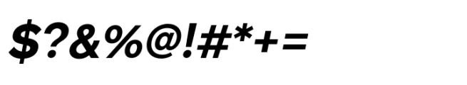 Bornia Extra Bold Italic Font OTHER CHARS