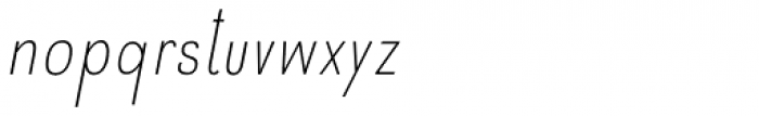 Boronia Thin Italic Font LOWERCASE
