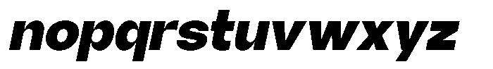 Borsche Black Italic Font LOWERCASE