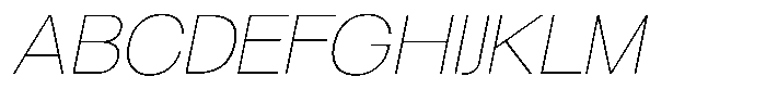Borsche Thin Italic Font UPPERCASE