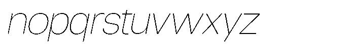 Borsche Thin Italic Font LOWERCASE