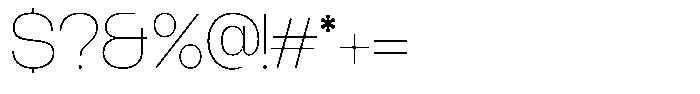 Borsche Thin Font OTHER CHARS
