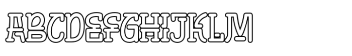 Bosan Mirull Outline Font UPPERCASE