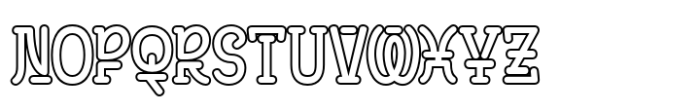 Bosan Mirull Outline Font UPPERCASE