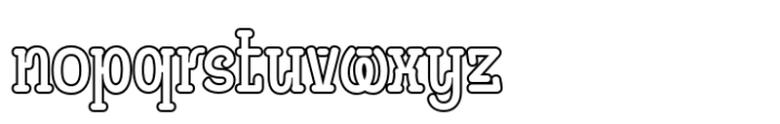 Bosan Mirull Outline Font LOWERCASE
