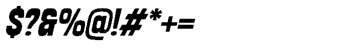 Bosden Oblique Font OTHER CHARS