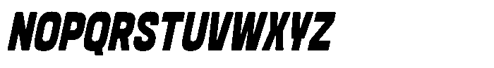 Bosden Oblique Font UPPERCASE