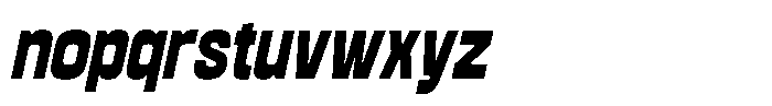 Bosden Oblique Font LOWERCASE