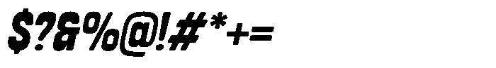 Bosden Rounded-Oblique Font OTHER CHARS