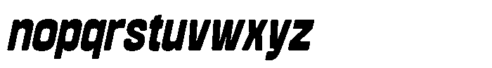 Bosden Rounded-Oblique Font LOWERCASE