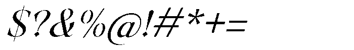 Bostania Makers Italic Font OTHER CHARS