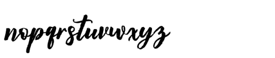 Bostary Brush Regular Font LOWERCASE