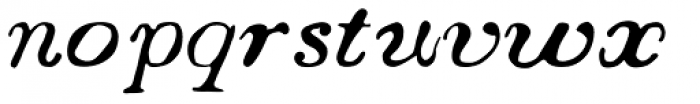 Boston 1851 Italic Extra Expanded Font LOWERCASE