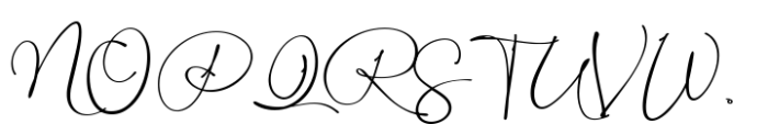 Botaky Script Regular Font UPPERCASE