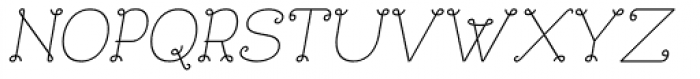 Bouclettes Italic Font UPPERCASE