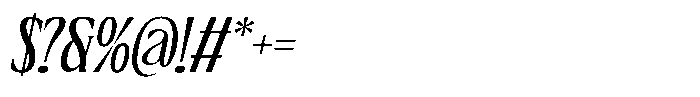 Bougene Slanted Font OTHER CHARS