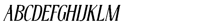 Bougene Slanted Font UPPERCASE