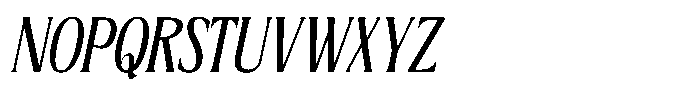 Bougene Slanted Font UPPERCASE