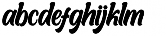 Boughies Italic Bold Font LOWERCASE