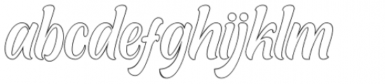Boughies Italic Hollow Font LOWERCASE