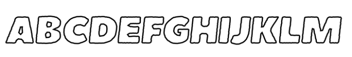 Boulder Italic Outline Font UPPERCASE