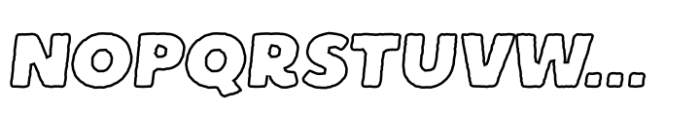 Boulder Italic Outline Font UPPERCASE