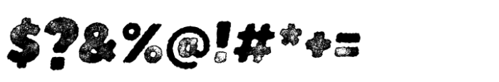 Boulder Italic Sandpaper Font OTHER CHARS