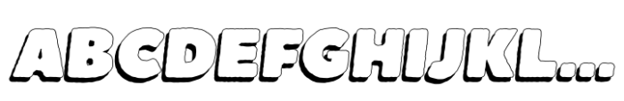 Boulder Italic Shadow Font UPPERCASE