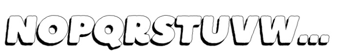 Boulder Italic Shadow Font UPPERCASE