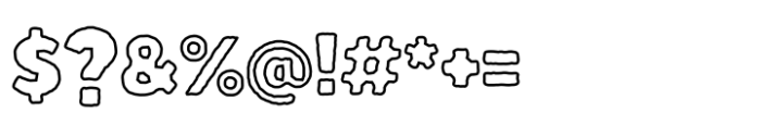 Boulder Outline Font OTHER CHARS